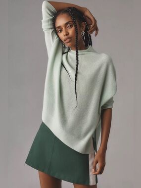 The Shea Oversized Boxy Cashmere Jumper Maeve Mint Green New Anthropologie NWT